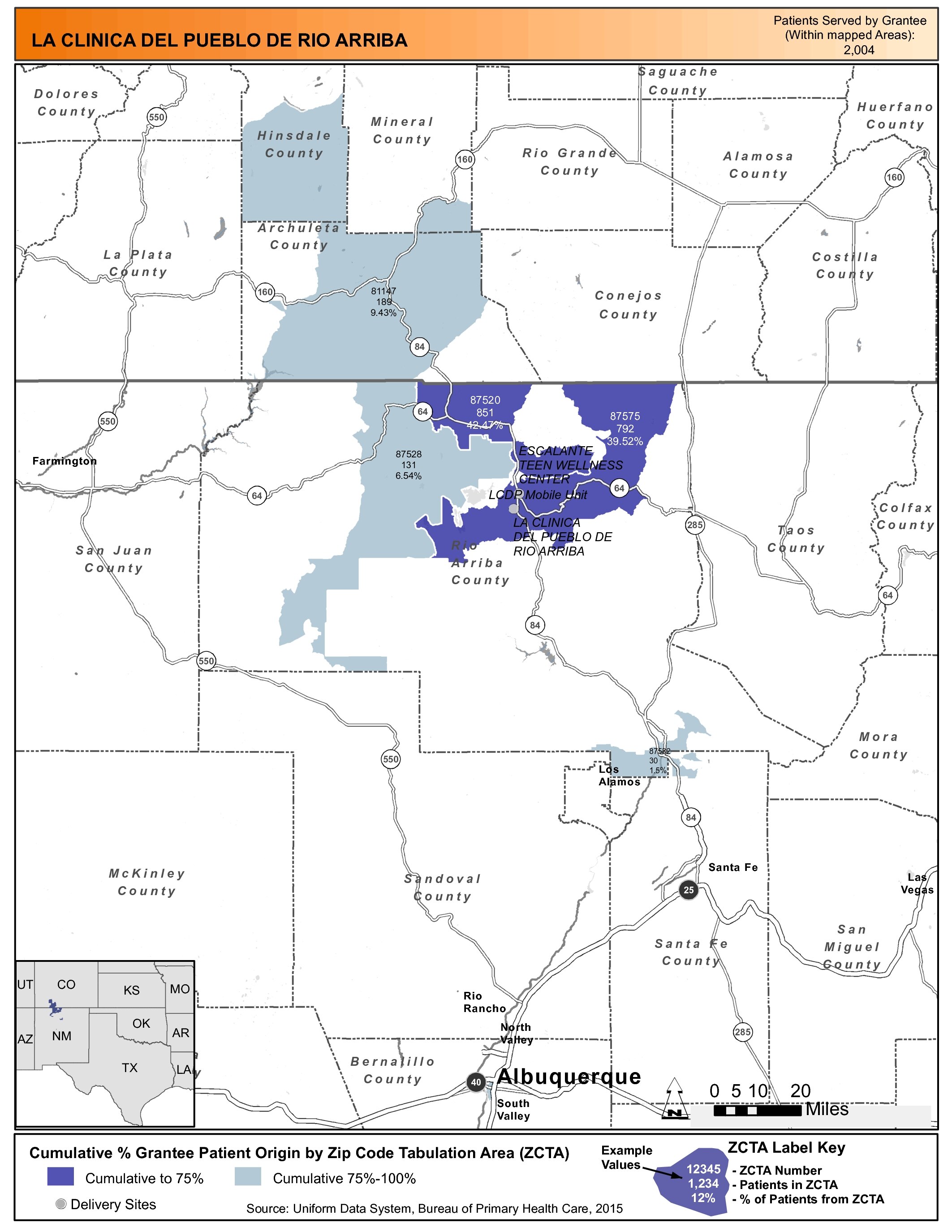 2015 Health Center Profile - La Clinica Del Pueblo De Rio Arriba Tierra 