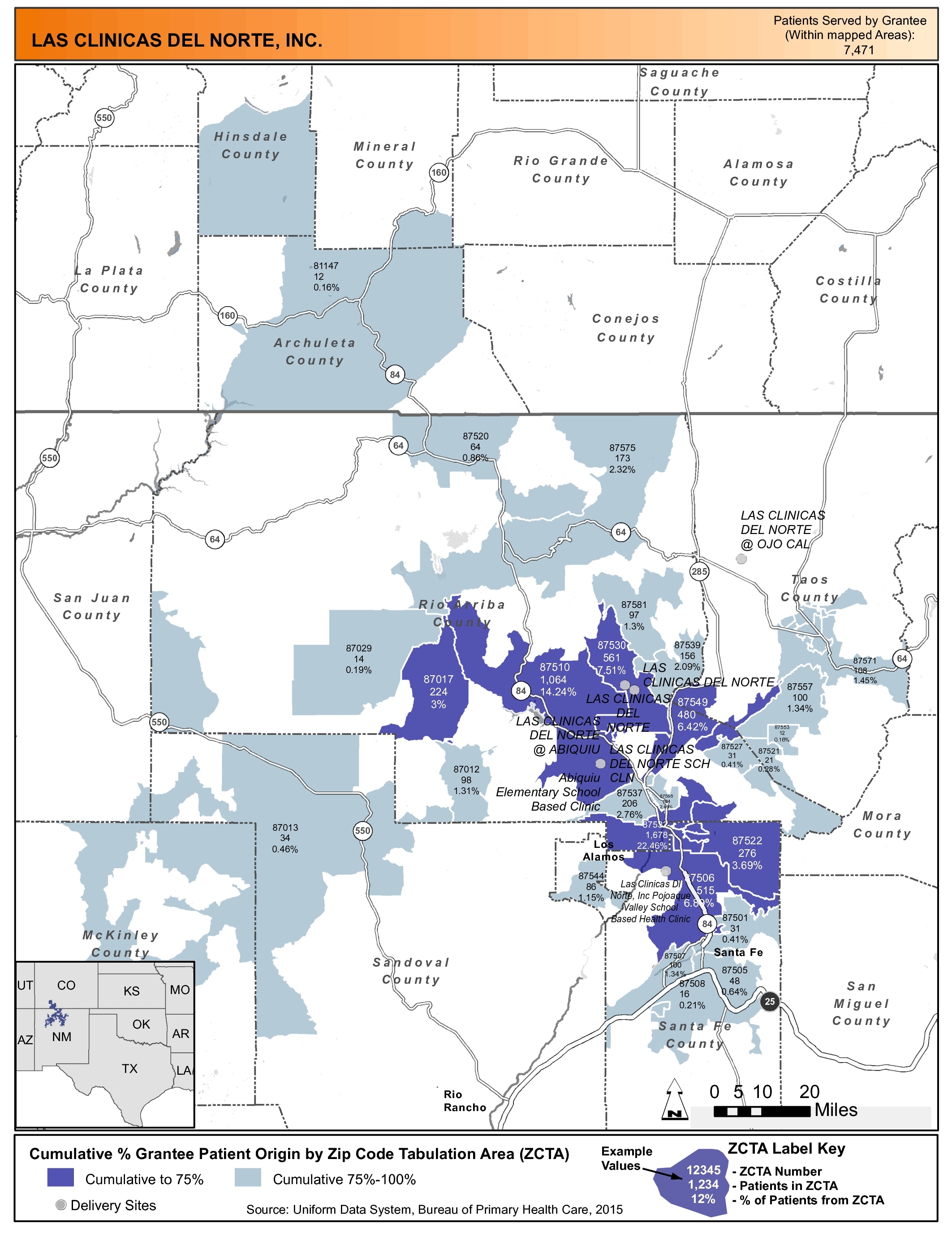 2015 Health Center Profile - Las Clinicas Del Norte, Inc. El Rito, New 