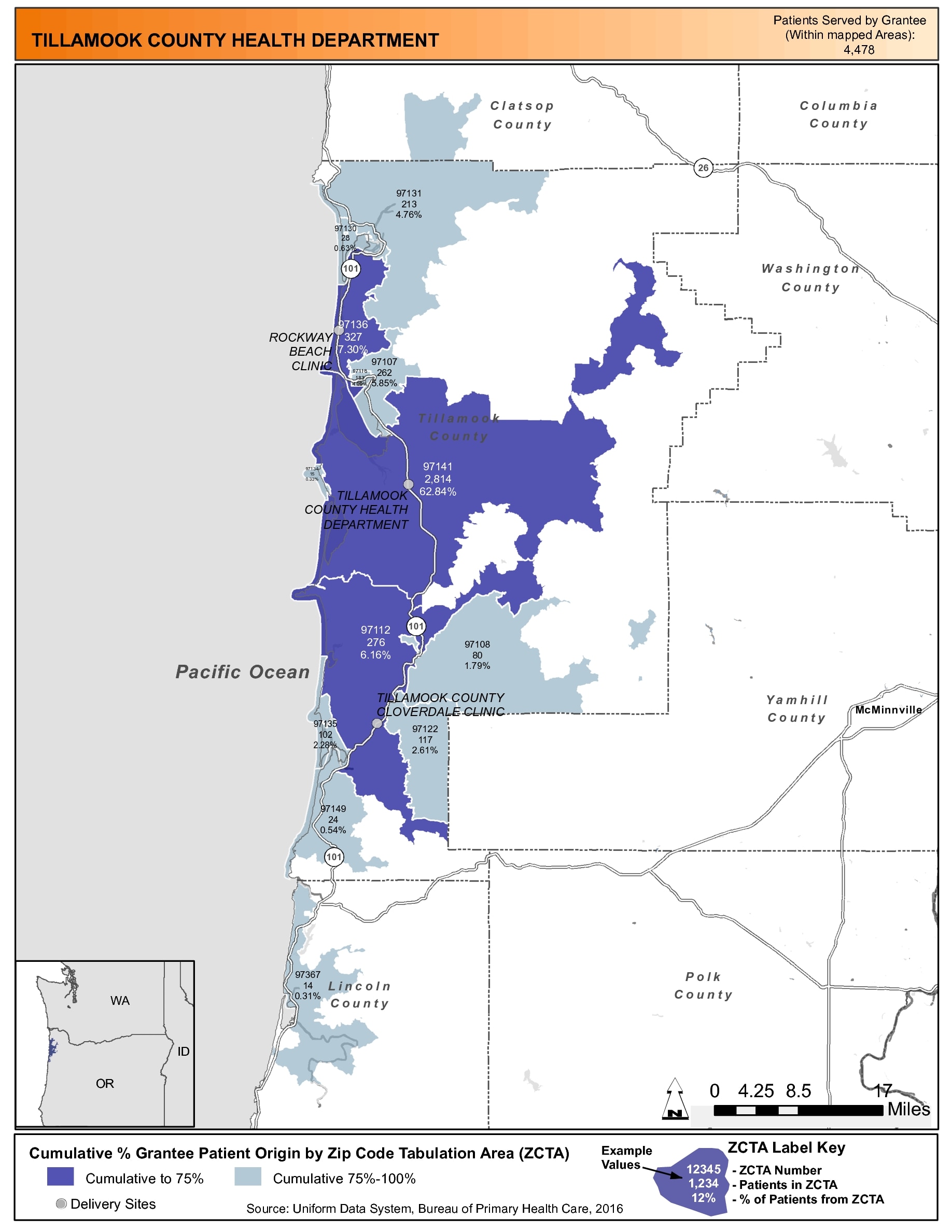 2016 TILLAMOOK COUNTY HEALTH DEPARTMENT Health Center Profile TILLAMOOK COUNTY HEALTH