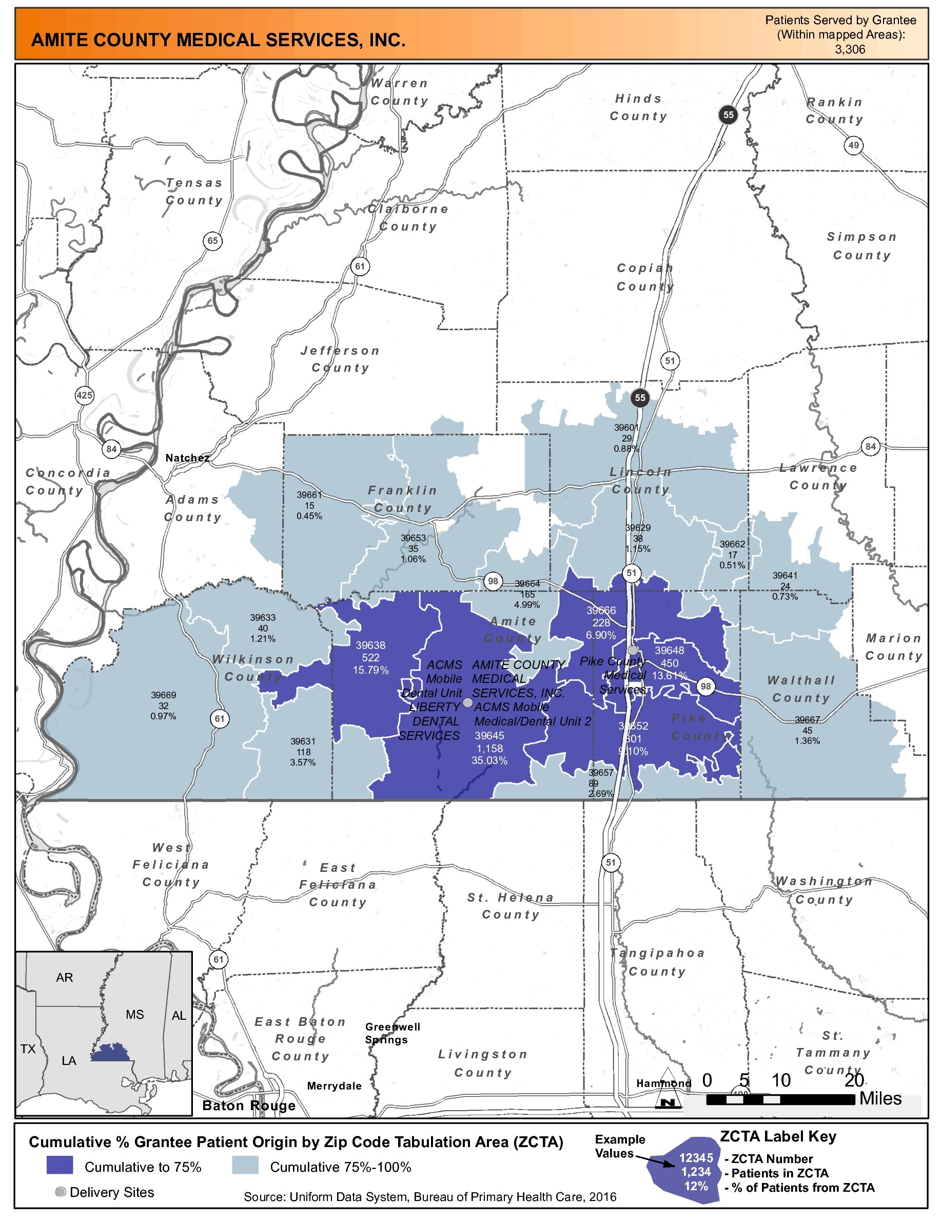 2016 AMITE COUNTY MEDICAL SERVICES, INC. Health Center Profile AMITE