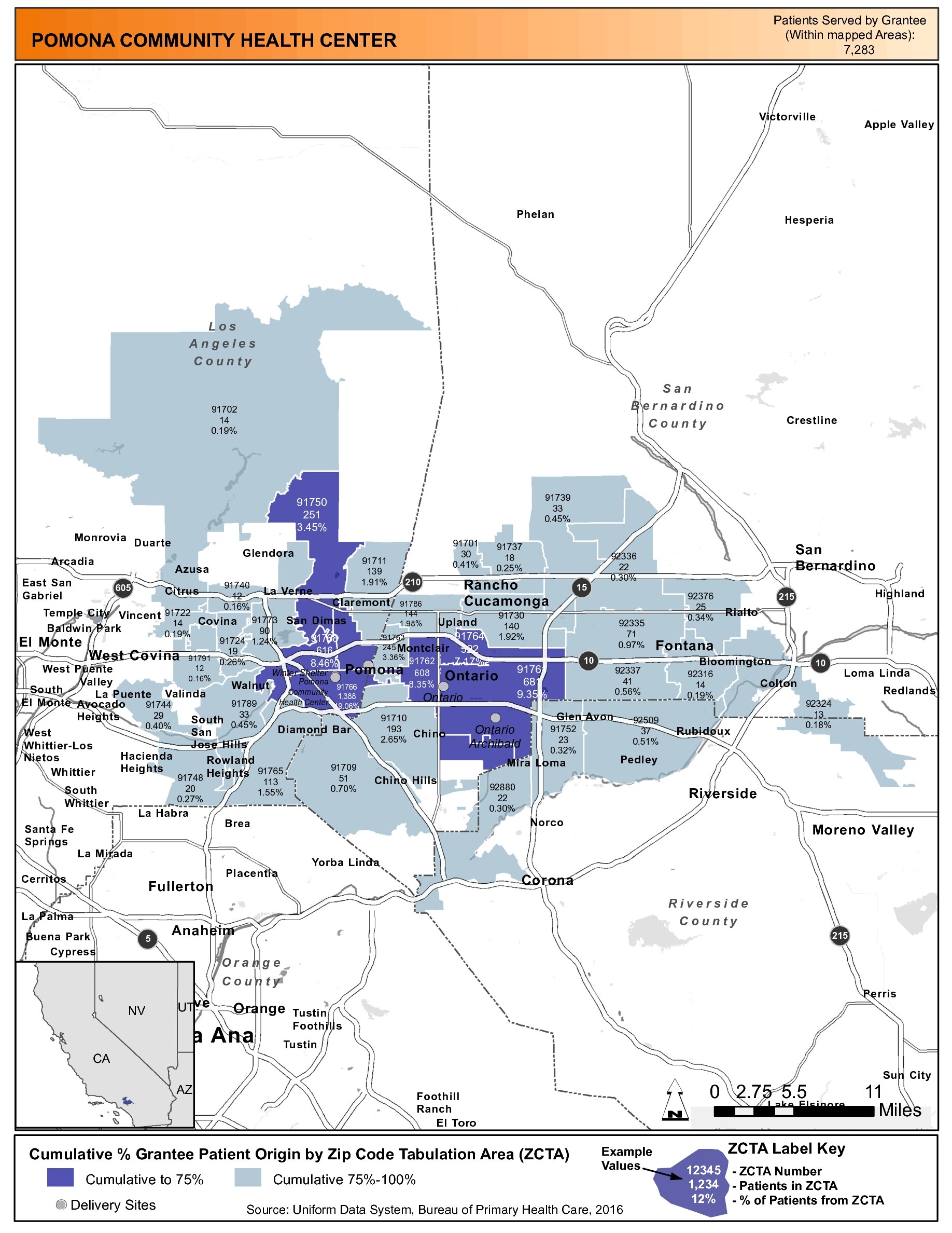Pomona Ca Zip Code Map United States Map