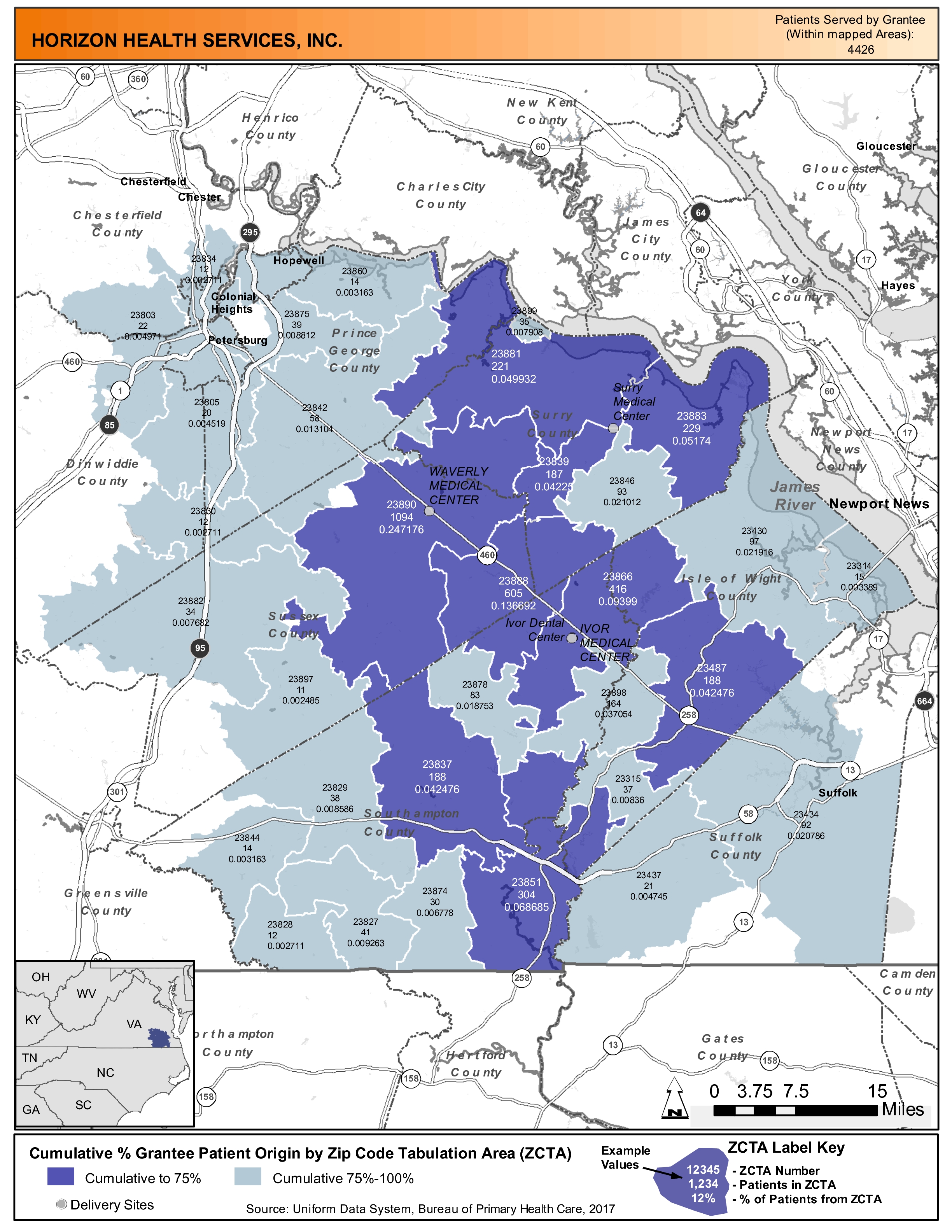 2017 HORIZON HEALTH SERVICES, INC. Health Center Profile HORIZON