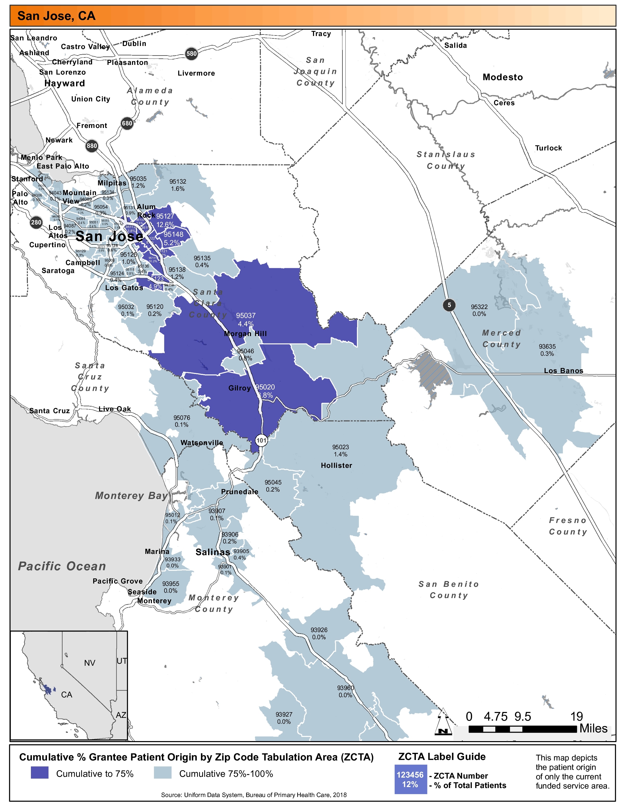 North San Jose Zip Code Map   SAC2018 SAC 09673 