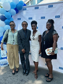 Left to Right: Octavia Wisseh, HRSA IEA; Nashon Hornsby, New Jersey Department of Health, Assistant Commissioner; Dr. Pamela Clarke, Newark Community Health Center President and CEO; Sockna Cisse, HRSA IEA.