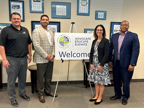 Left to right: Michael Morelius, Virginia Community Healthcare Foundation; Kyle Elliott, General Counsel; Leah Suter, HRSA; Michael Jackson, Government and Legislative Affairs  