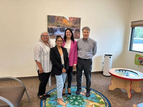 Left to Right: Lisa Clark, CEO; Ventura Youngblood, Medical Team Coordinator; Mimi Trujillo, CFO; Nick Zucconi, HRSA IEA Regional Administrator