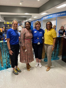 Left to right: Kirsten Groff (CHDC), Dr. Kemi Alli (NACHC), Jenn O'Donnell (CHDC), Rhonda Jackson (HRSA)