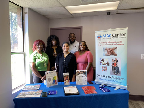 Left to Right: Maria D. Morris, Community Health Center Association of Mississippi Program Consultant; Dr. Margaret A. Gray, FHCC President/CEO; Kerian Thomas, HRSA IEA; Kevin Skipper, FHCC Outreach Coordinator; Adrianna Dixon, Mississippi Access to Care Resource Specialist