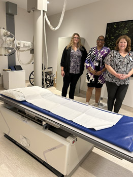 Left to Right: Amanda Waldrup, HRSA IEA Deputy Regional Administrator; Gina McFarland-El, CEO; Michelle Wood, RN, Chief Clinical Officer