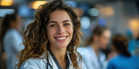 Doctor smiling at the camera