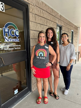 Pictured L to R:  Toniann Richard, CEO; Amanda Arnold, COO; and Kim Shiu, HRSA IEA