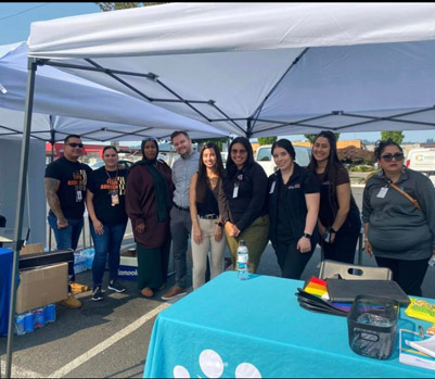 HRSA Region 10 staff alongside Harry Franqui, Health Center Business Director, HealthPoint and HealthPoint staff at their Healthcare for the Homeless Event in Auburn, WA