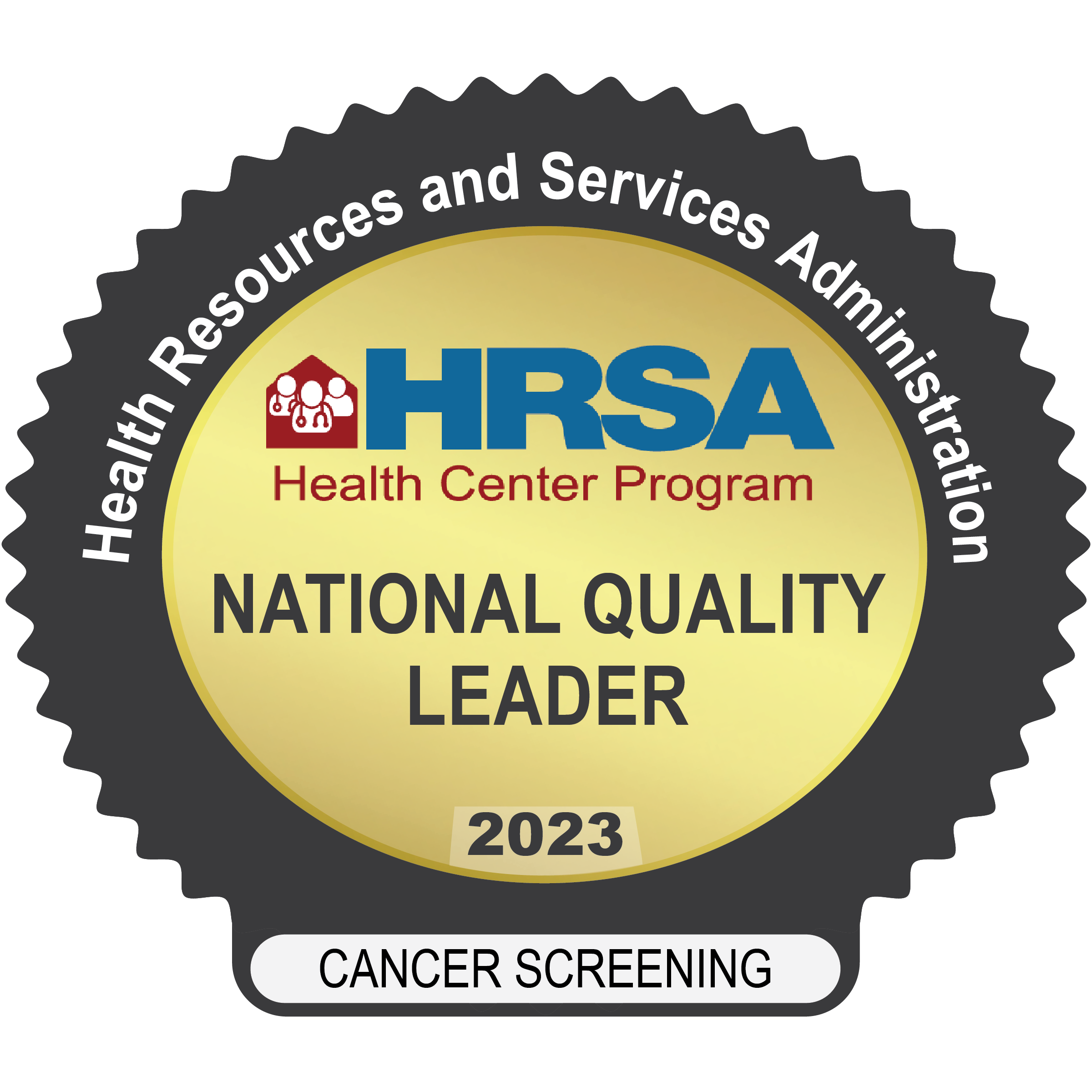Health Resources and Services Administration. Health Center Program. National Quality Leader 2023 Cancer screening