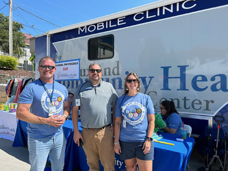 Left to right:  Kyle Pedersen, Director of Customer Success Iowa Primary Care Association; Jason Patnosh, Associate VP, Development and Innovation, National Association of Community Health Centers; Rae Hutchison, HRSA IEA Deputy Regional Administrator