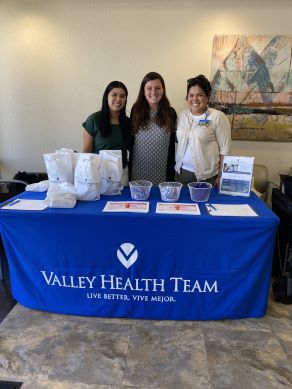 Left to right: Xiomara Marquez-Mora, health educator; Sara Minnich, HRSA IEA; Jeany Lopez, Director of Health Education/Programs