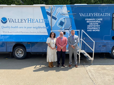 Left to right: Rachel Lively, Vice President of Community Health Center Operations; Robert McKenna, HRSA Deputy Regional Administrator; Matthew Weimer, Chief Medical Officer and Acting Chief Executive Officer