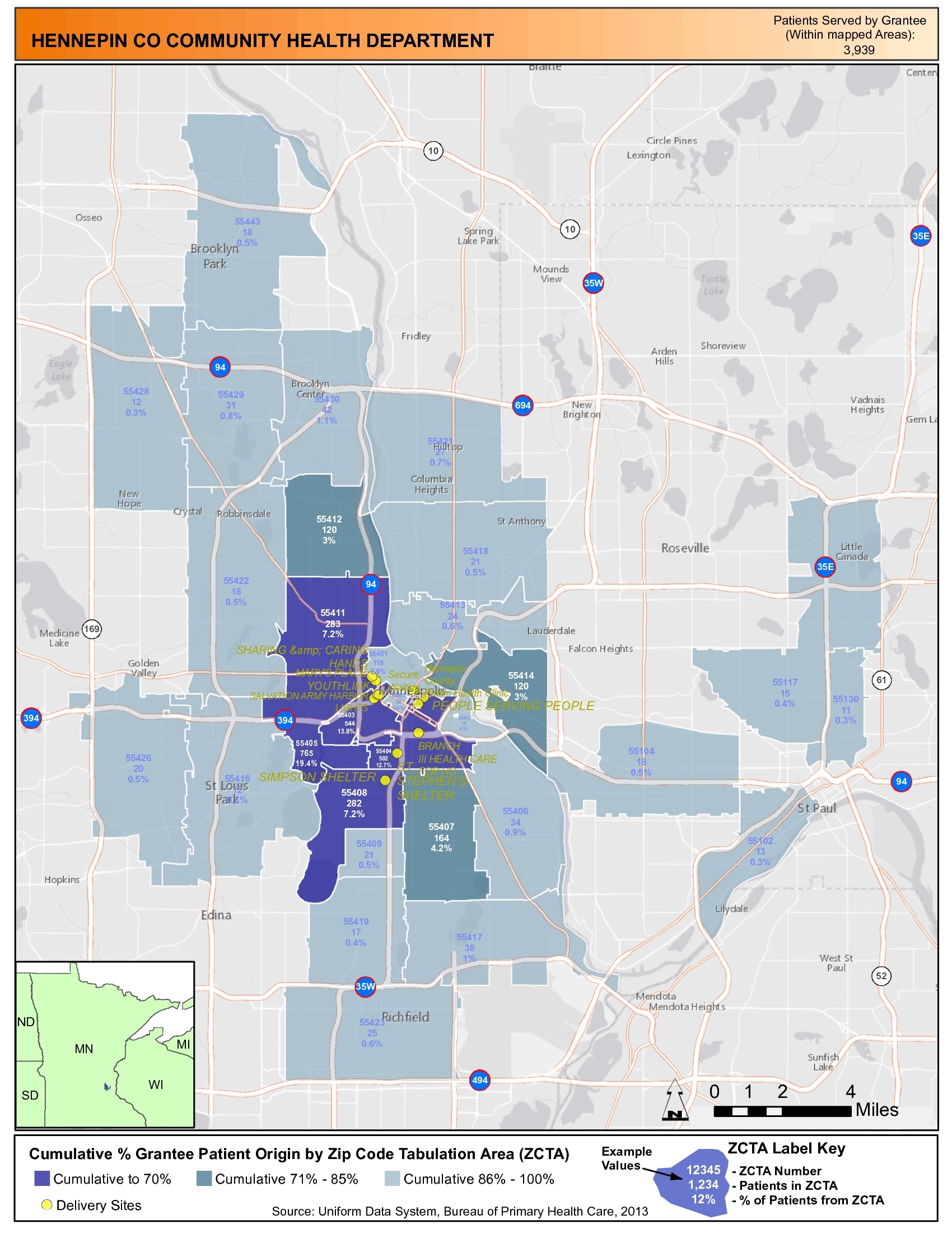 2013 HENNEPIN CO COMMUNITY HEALTH DEPARTMENT Health Center Profile ...