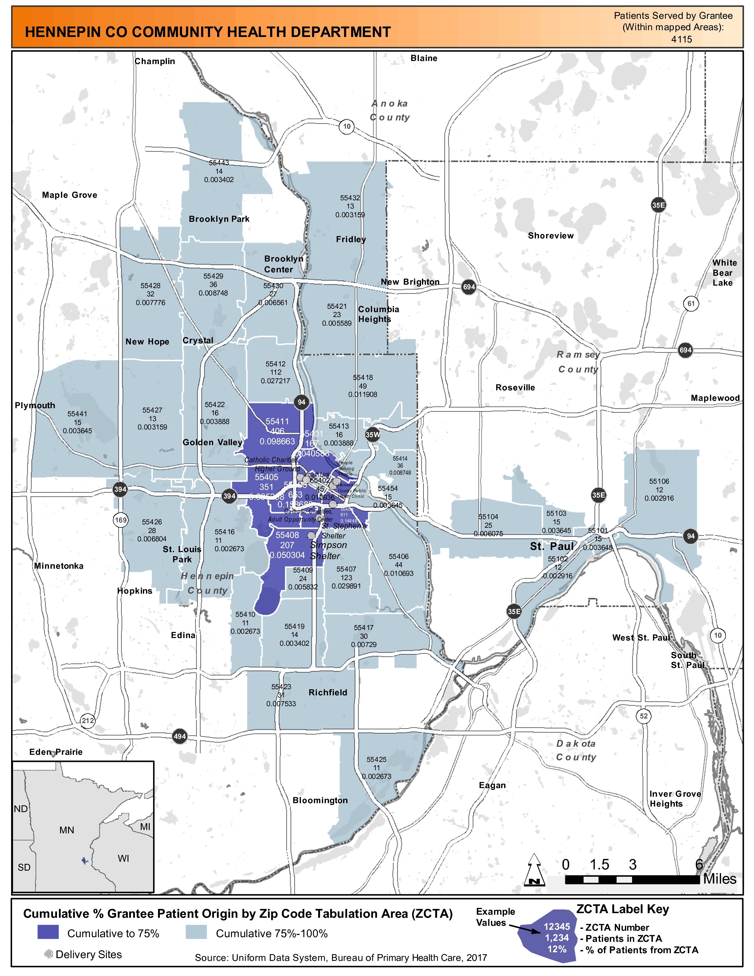 2017 HENNEPIN CO COMMUNITY HEALTH DEPARTMENT Health Center Program ...