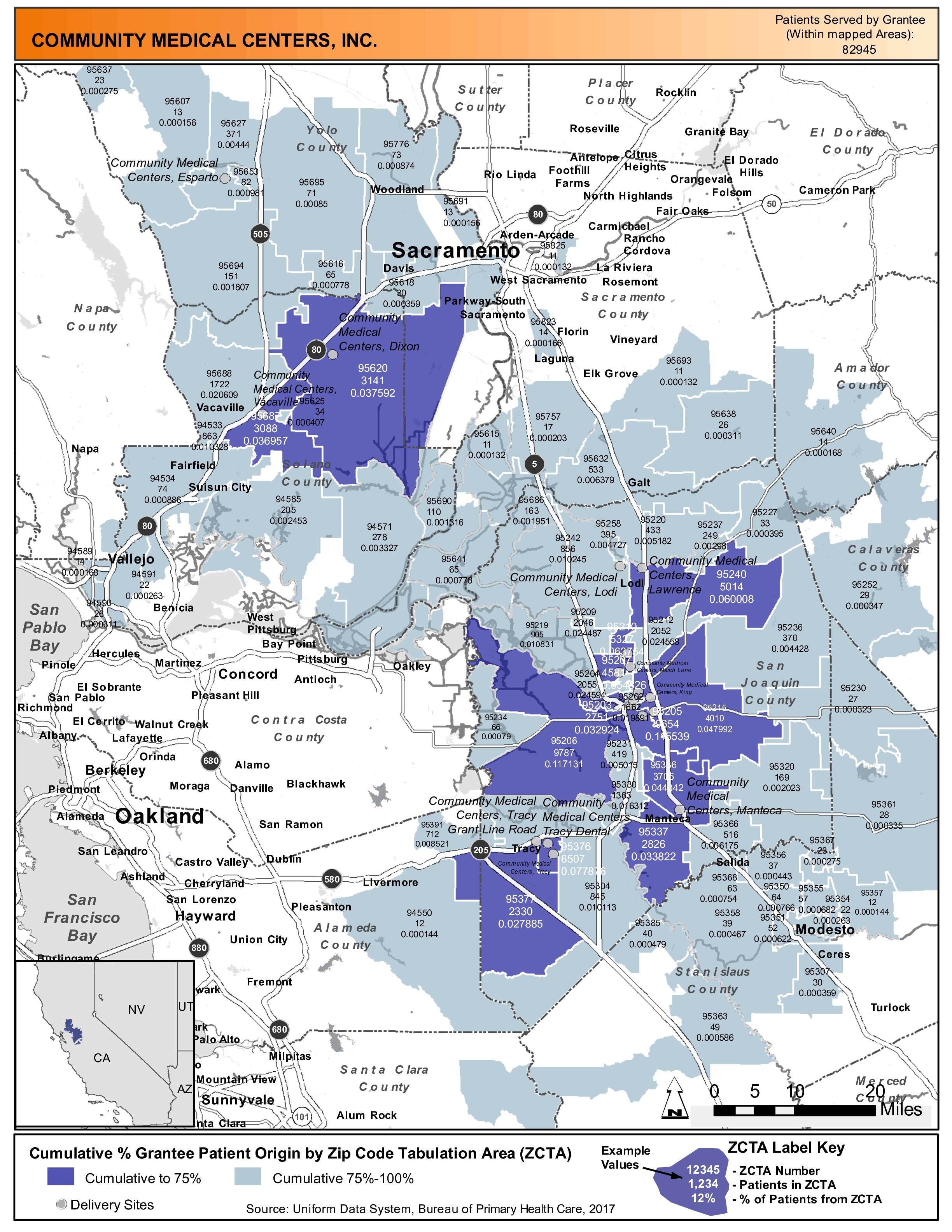 2017 COMMUNITY MEDICAL CENTERS, INC. Health Center Program Awardee Data