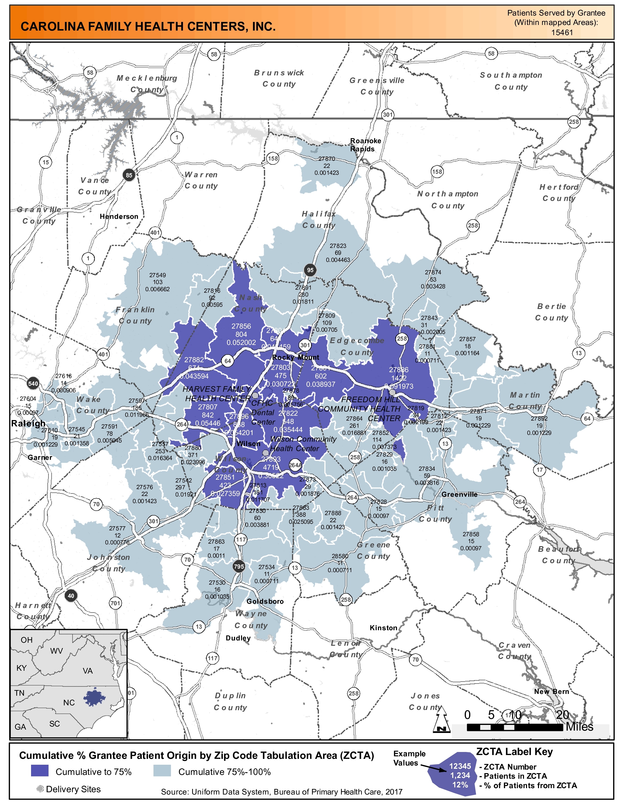 2017 Carolina Family Health Centers, Inc. Health Center Profile ...