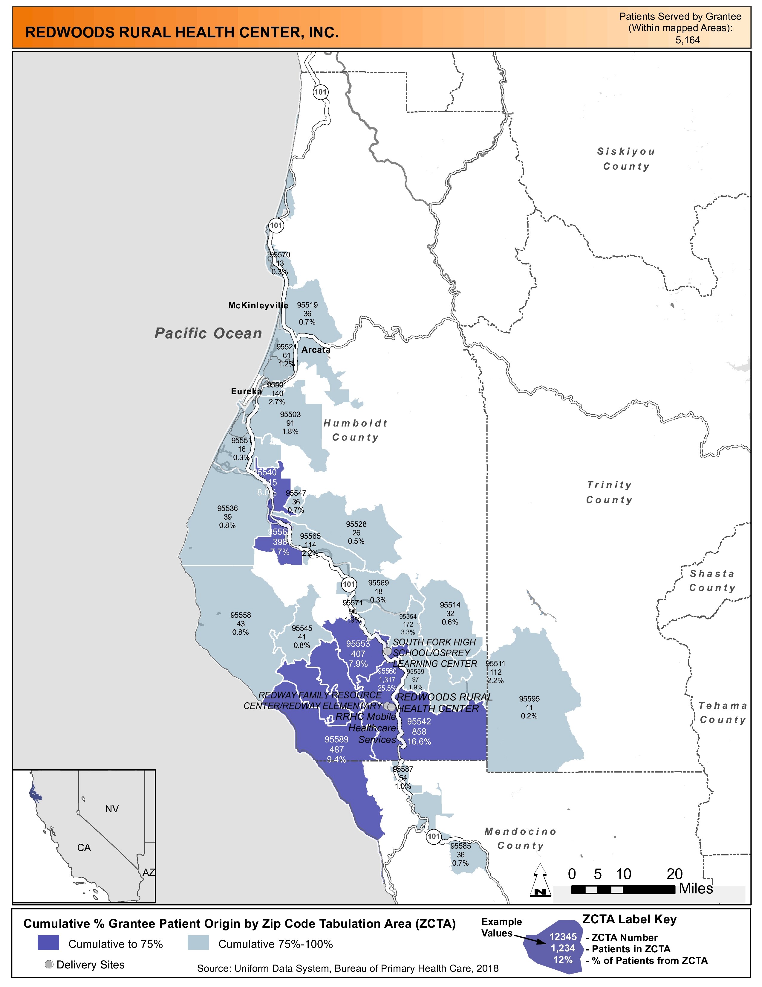 2018 REDWOODS RURAL HEALTH CENTER, Inc. Health Center Program Awardee ...