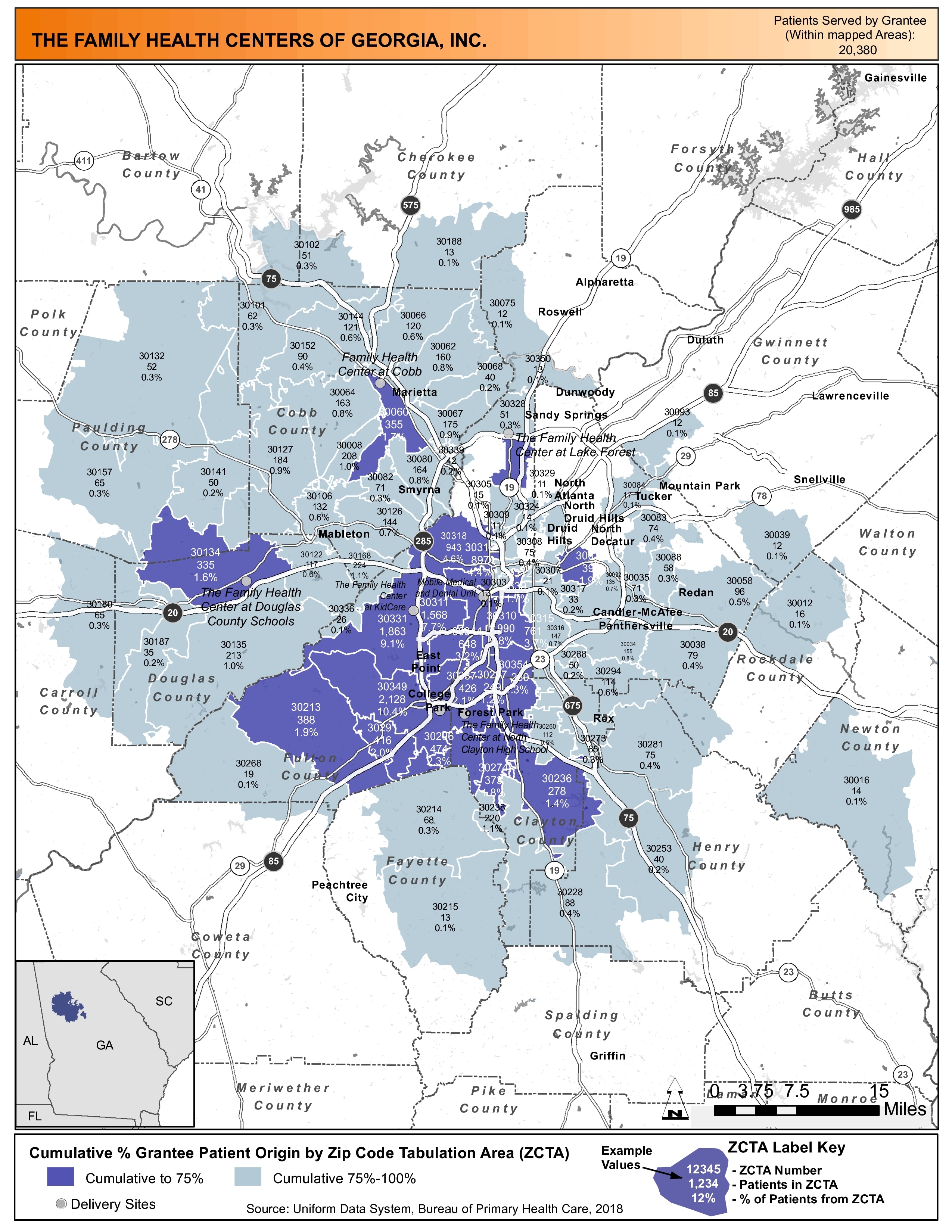 2018 THE FAMILY HEALTH CENTERS OF GEORGIA, INC. Health Center Program ...