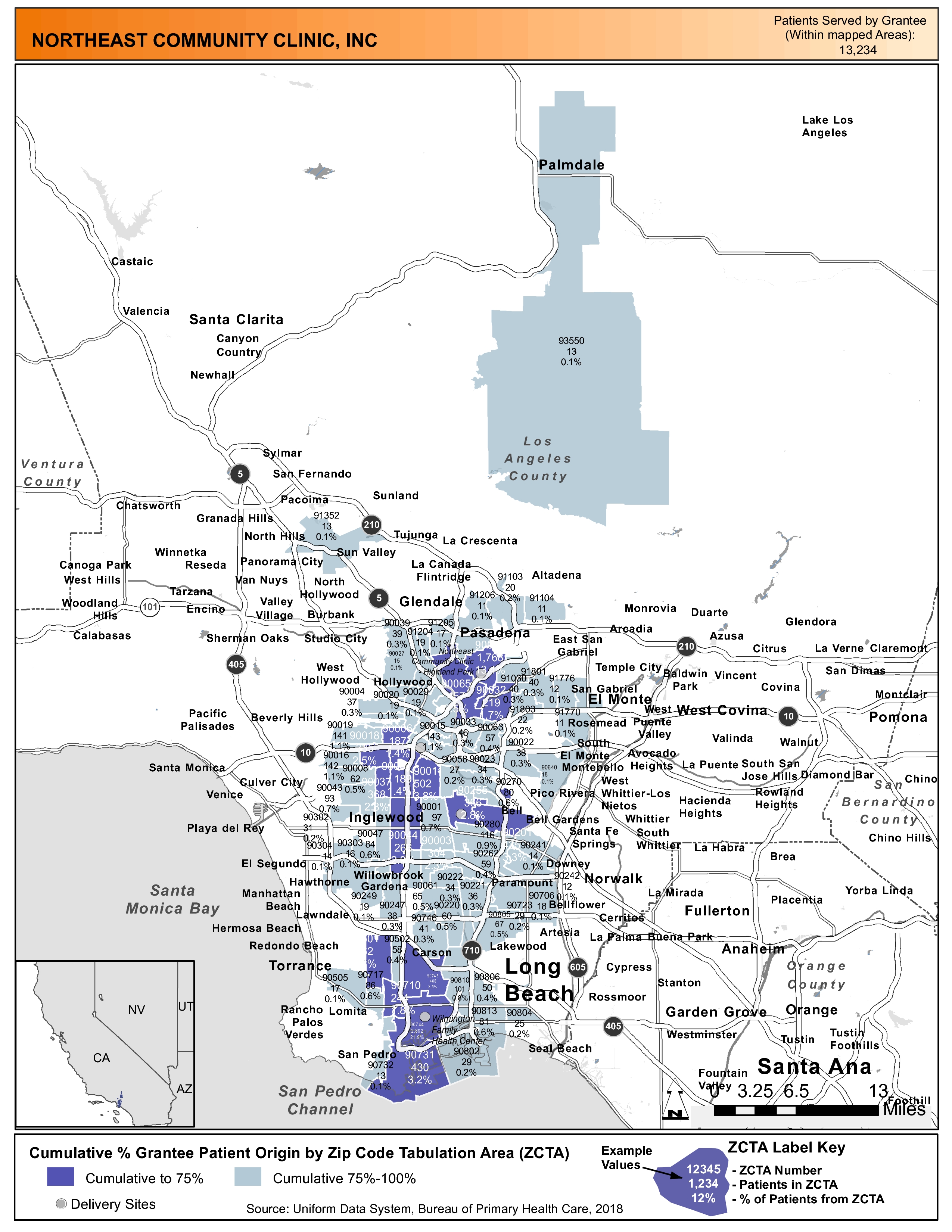 2018 Northeast Community Clinic, Inc Health Center Program Awardee Data