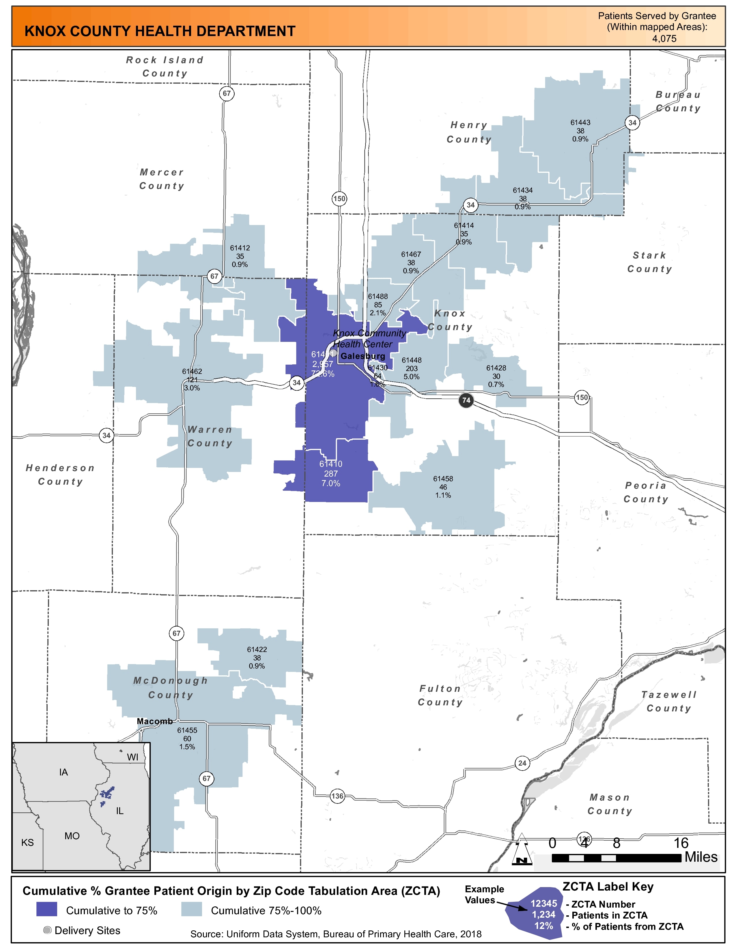 2018 Knox County Health Department Health Center Program Awardee Data